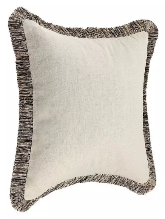 Radiant Oasis Nola Natural and Black Square Accent Pillow Set of 2