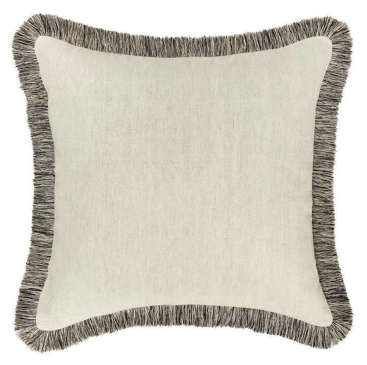 Radiant Oasis Nola Natural and Black Square Accent Pillow