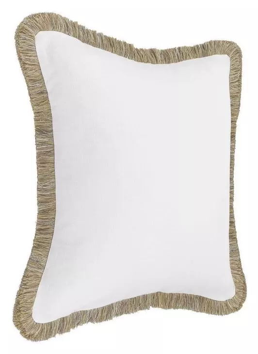 Radiant Oasis Cara Ivory and Natural Square Accent Pillow Set of 2