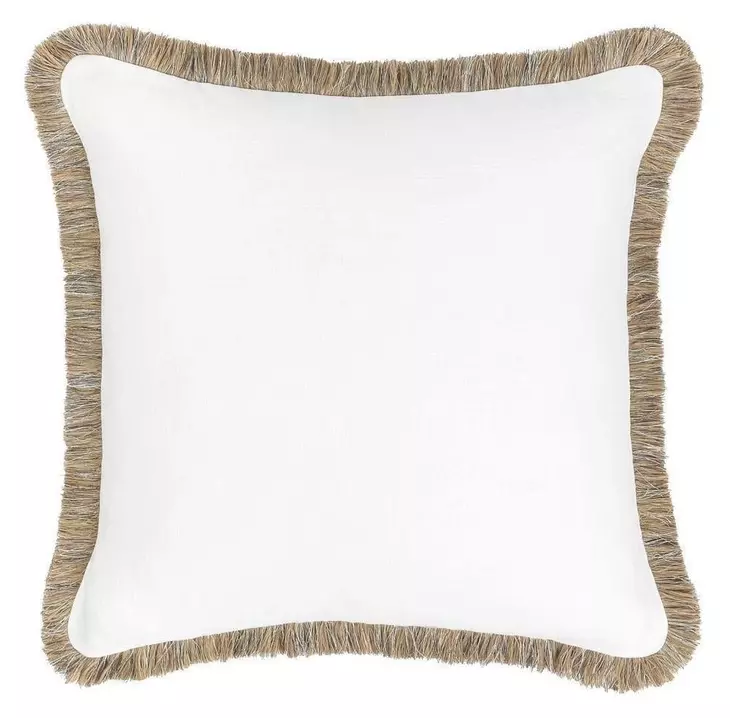 Radiant Oasis Cara Ivory and Natural Square Accent Pillow Set of 2
