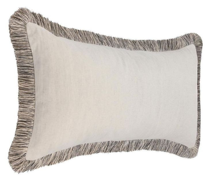 Radiant Oasis Nola Natural and Black Rectangular Accent Pillow