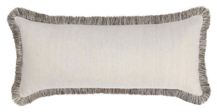 Radiant Oasis Nola Natural and Black Rectangular Accent Pillow