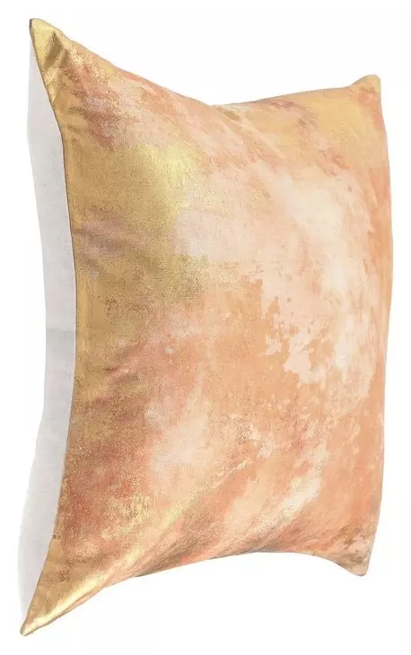 Radiant Oasis Onara Burnt Orange and Gold Square Accent Pillow Set of 2
