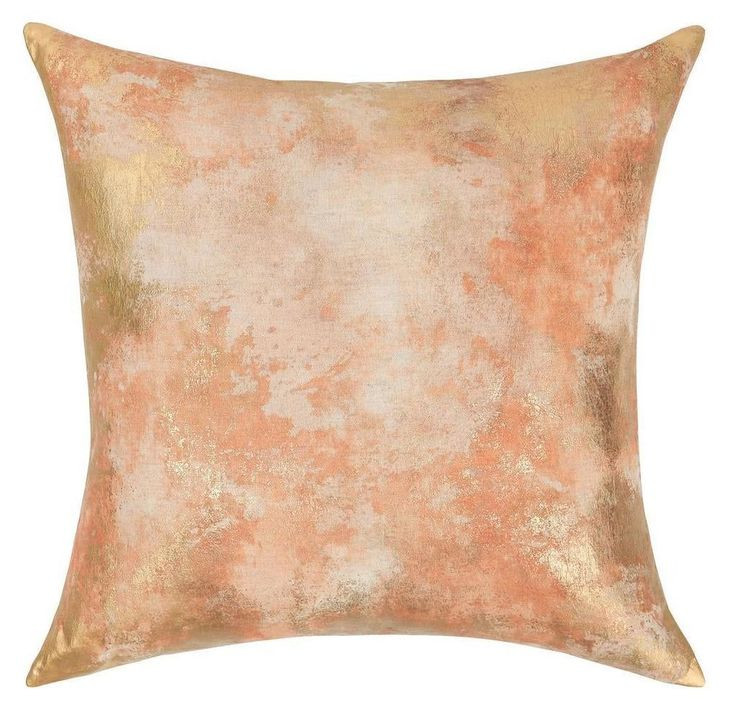 Radiant Oasis Onara Burnt Orange and Gold Square Accent Pillow