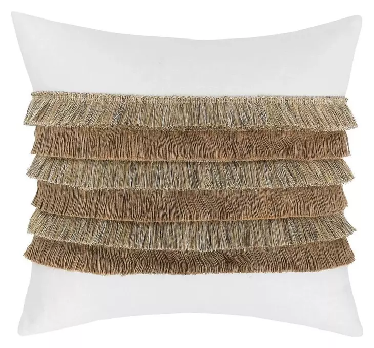 Radiant Oasis Safi Ivory and Natural Square Accent Pillow Set of 2