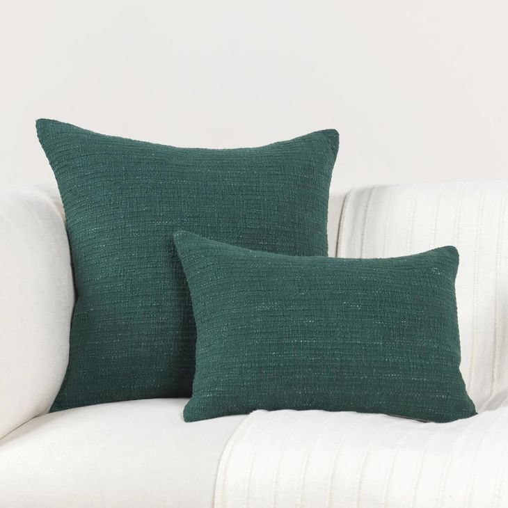 Fable Jungle Green Square Accent Pillow