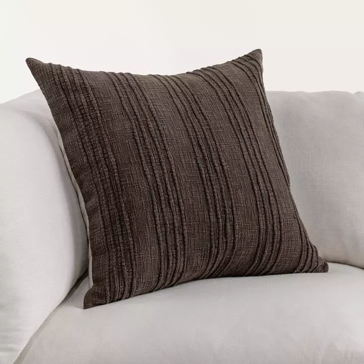Gratitude Ganache Brown Square Accent Pillow Set of 2