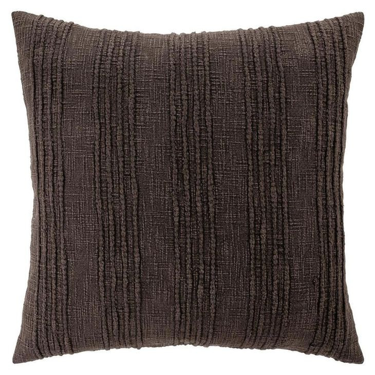 Gratitude Ganache Brown Square Accent Pillow