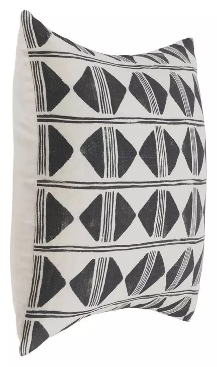Radiant Oasis Nubia Black and White Square Accent Pillow Set of 2