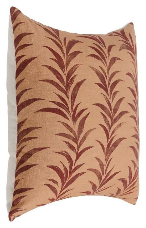 Radiant Oasis Alula Sienna and Burgundy Square Accent Pillow