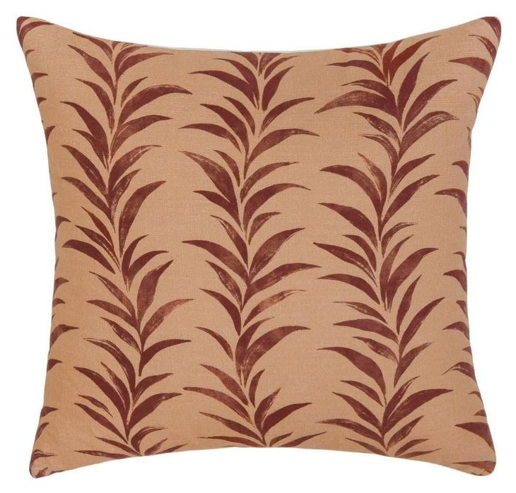 Radiant Oasis Alula Sienna and Burgundy Square Accent Pillow
