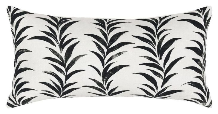 Radiant Oasis Alula Black and White Rectangular Accent Pillow