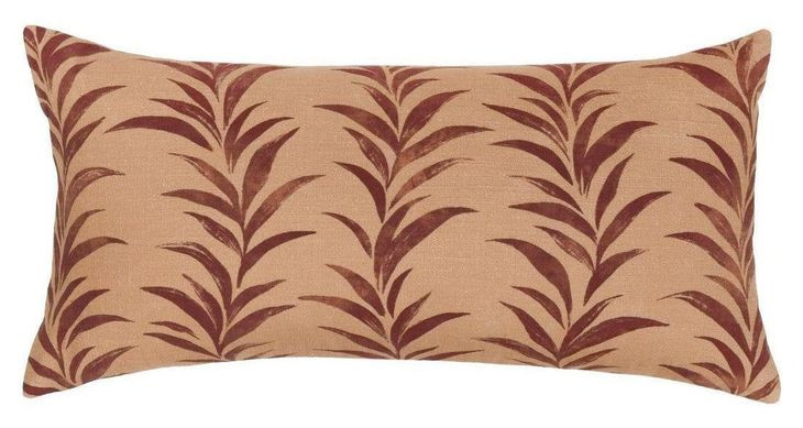 Radiant Oasis Alula Sienna and Burgundy Rectangular Accent Pillow