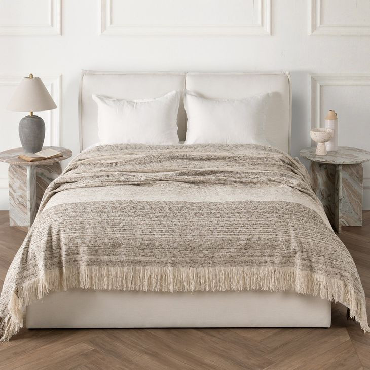 BC Beryl Cocoa Brown Queen Blanket