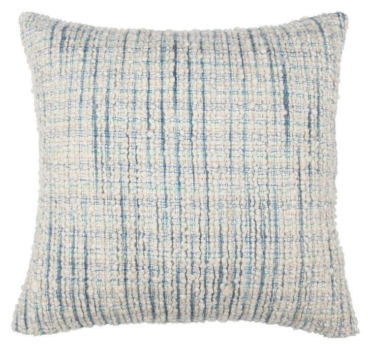 Equilibrium Trona Blue and Ivory Square Accent Pillow