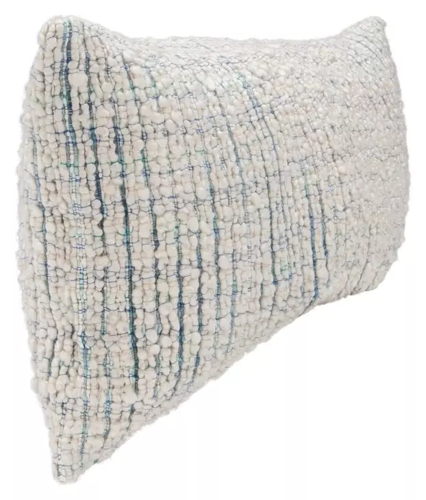 Equilibrium Trona Blue and Ivory Rectangular Accent Pillow Set of 2