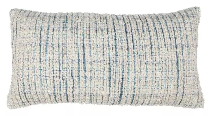 Equilibrium Trona Blue and Ivory Rectangular Accent Pillow Set of 2