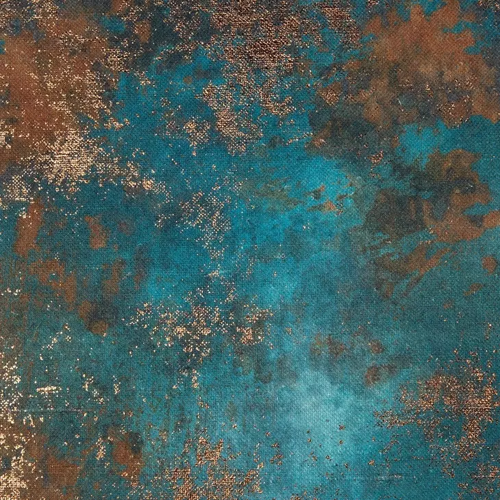 Equilibrium Onara Teal and Antique Bronze Square Accent Pillow Set of 2