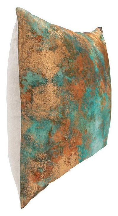 Equilibrium Onara Turquoise Copper Square Accent Pillow