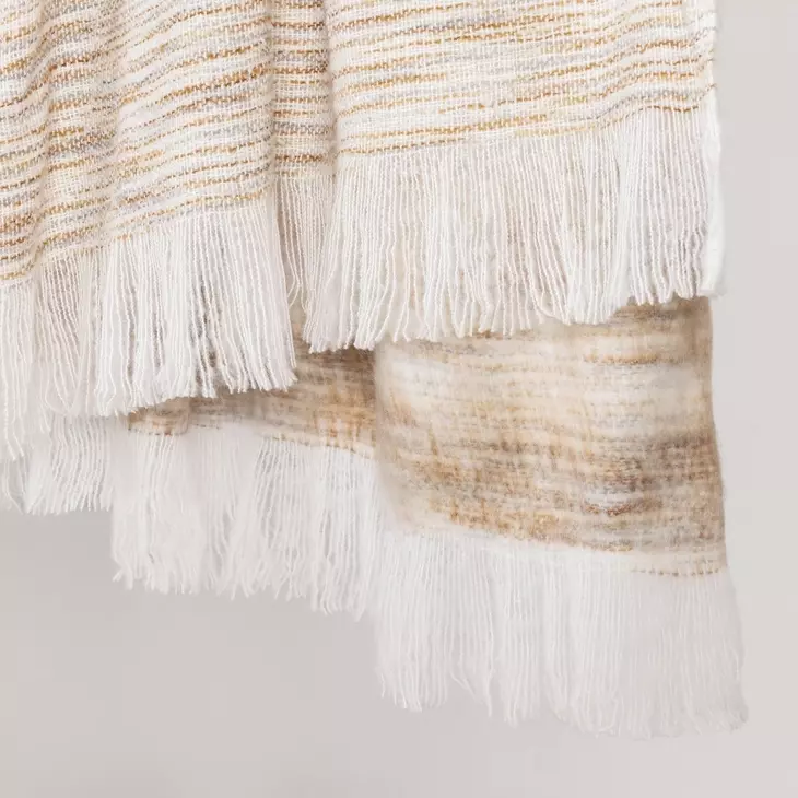 Throws Albedo Ivory and Rust Throw