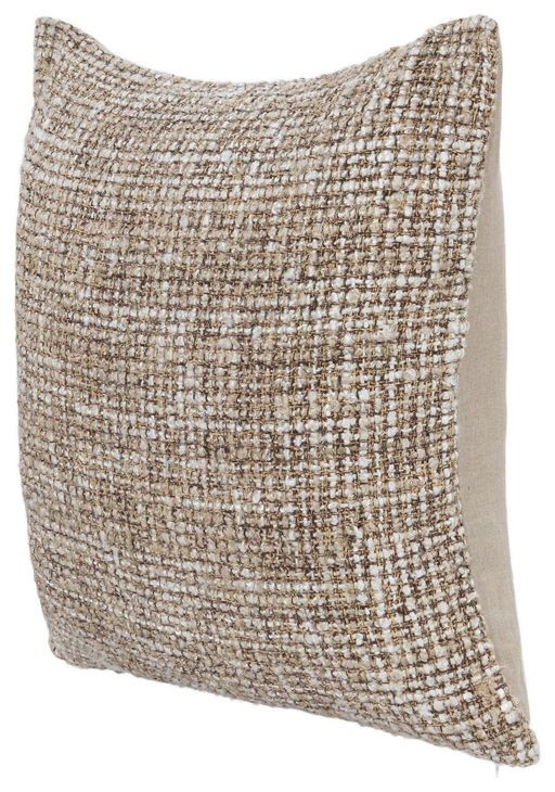 Villa Classics Porter Natural and Ivory Square Accent Pillow