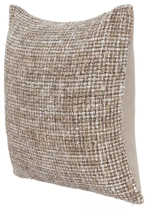 Villa Classics Porter Natural and Ivory Square Accent Pillow Set of 2