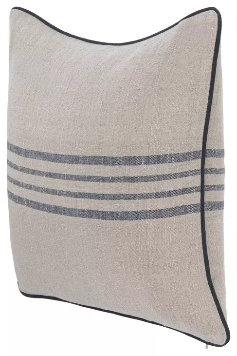 Novel Estate Newport Natural and Navy Square Accent Pillow Set of 2
