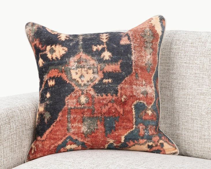 Novel Estate Fairmont and Gray Square Accent Pillow