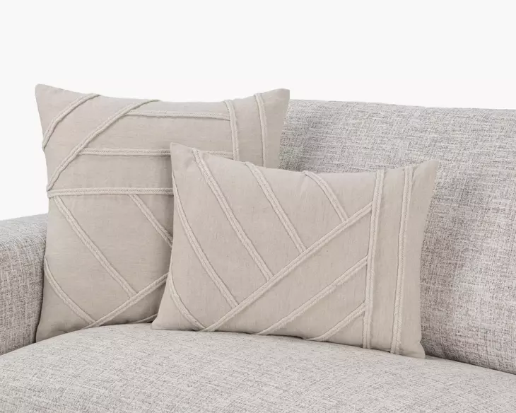 Novel Estate Langdon Natural Square Accent Pillow Set of 2