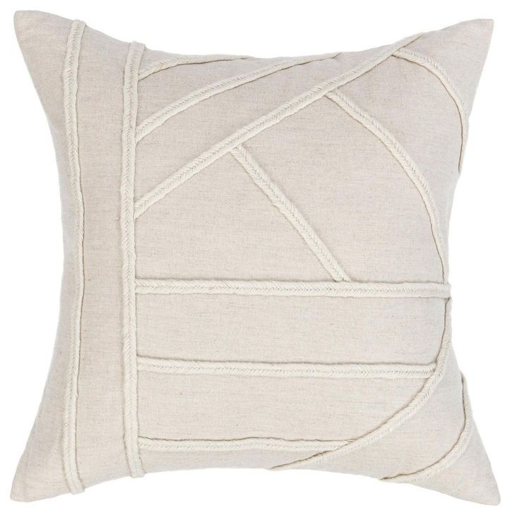 Novel Estate Langdon Natural Square Accent Pillow