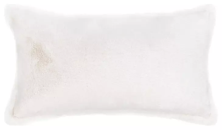Novel Estate Taiga Faux Fur Ivory Rectangular Accent Pillow Set of 2