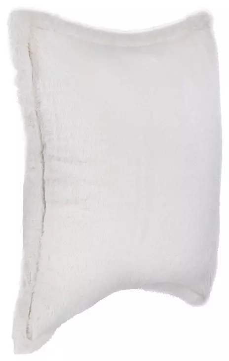 Novel Estate Taiga Faux Fur Ivory Square Accent Pillow Set of 2