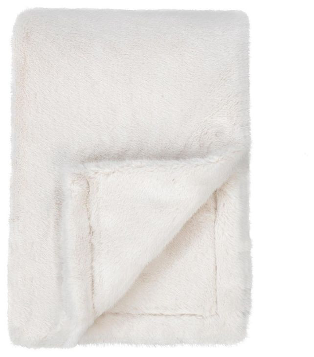Throws Taiga Faux Fur Ivory Throw