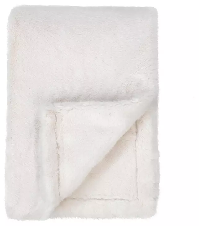 Throws Taiga Faux Fur Ivory Throw