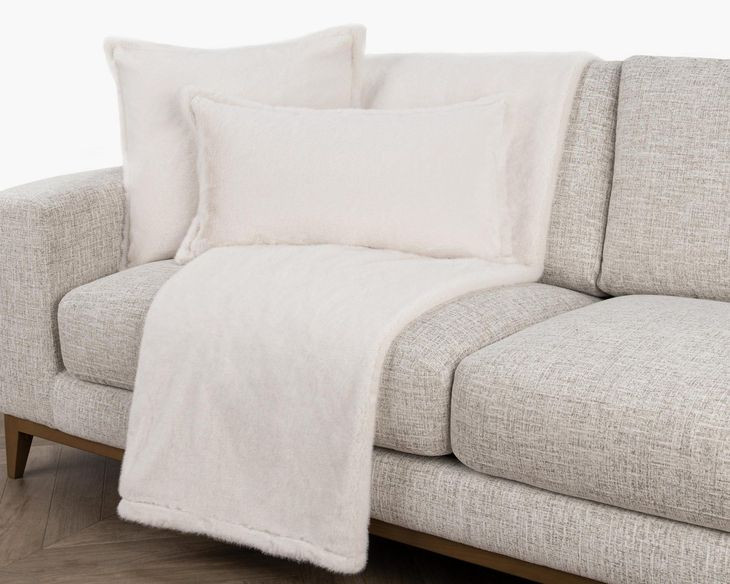 Throws Taiga Faux Fur Ivory Throw