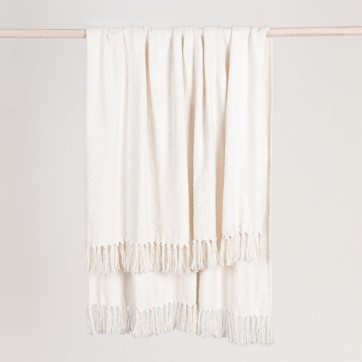 Throws Aria Boucle Ivory Throw