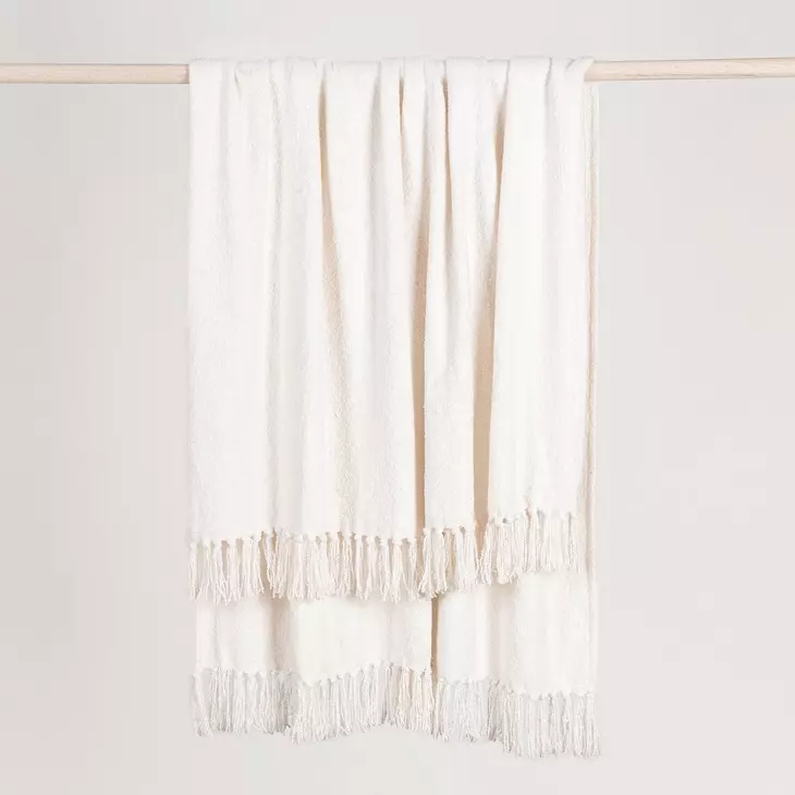 Throws Aria Boucle Ivory Throw