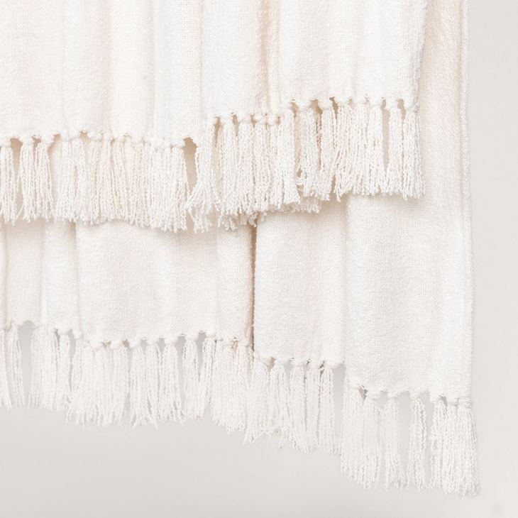 Throws Aria Boucle Ivory Throw