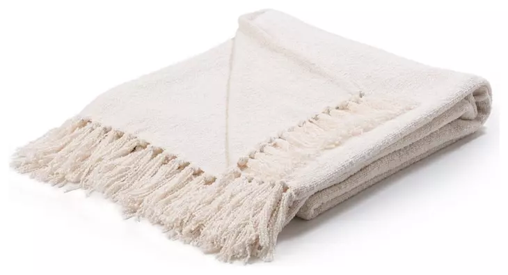 Throws Aria Boucle Ivory Throw