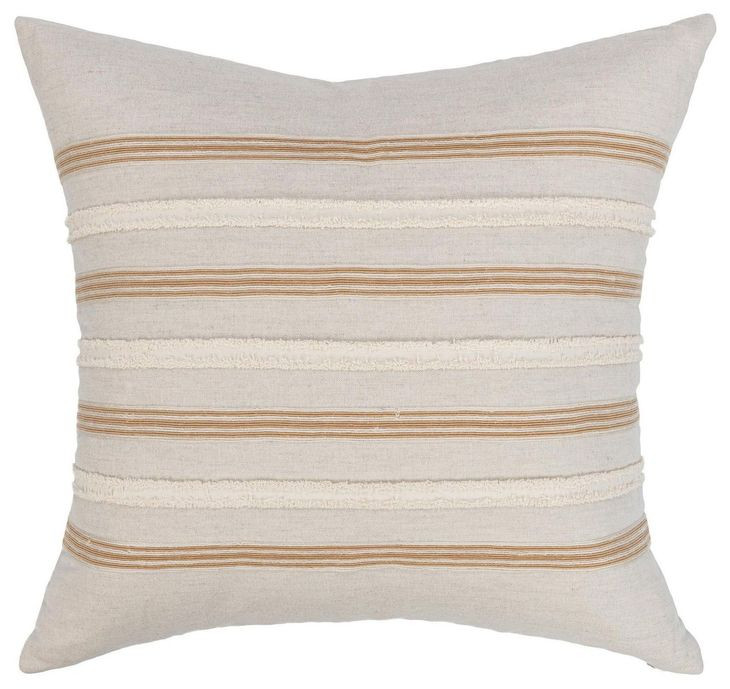 Novel Estate Lyndhurst Natural and Beige Square Accent Pillow