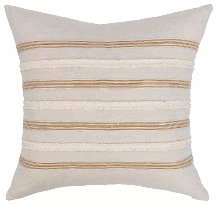 Novel Estate Lyndhurst Natural and Beige Square Accent Pillow Set of 2