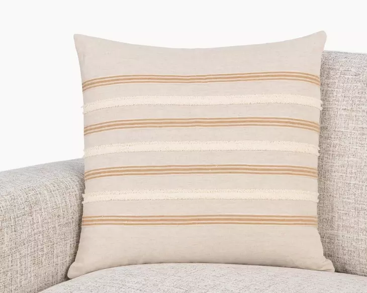 Novel Estate Lyndhurst Natural and Beige Square Accent Pillow Set of 2