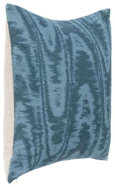 Novel Estate Hildene Chambray Blue Square Accent Pillow