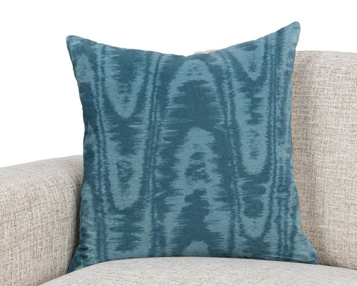 Novel Estate Hildene Chambray Blue Square Accent Pillow