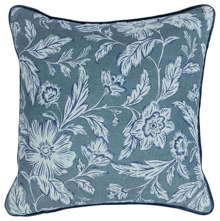 Novel Estate Davenport Denim Blue Square Accent Pillow