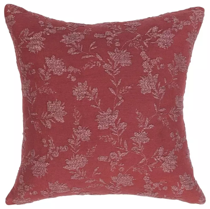 Novel Estate Rosecliff Burgundy Red Square Accent Pillow Set of 2