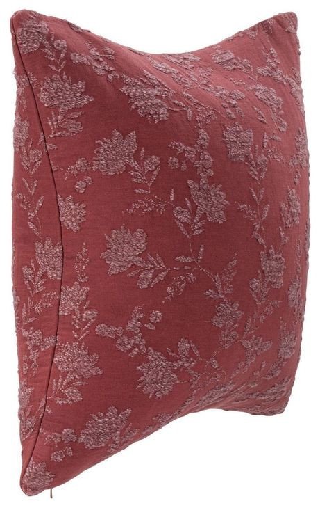 Novel Estate Rosecliff Burgundy Red Square Accent Pillow
