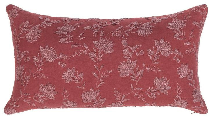 Novel Estate Rosecliff Burgundy Red Rectangular Accent Pillow