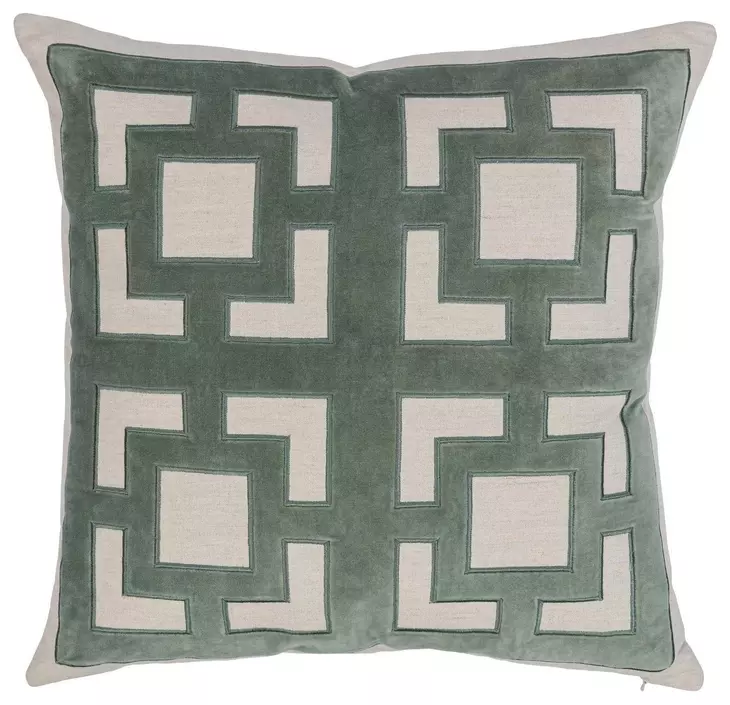 Novel Estate Corbin Jade Green Square Accent Pillow Set of 2