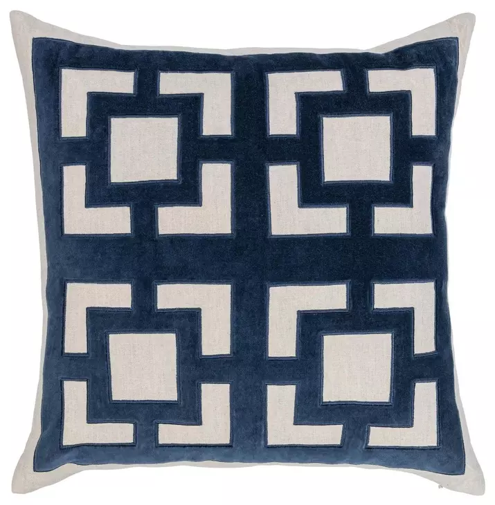 Novel Estate Corbin Navy Blue Square Accent Pillow Set of 2